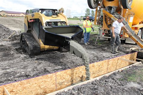 skid steer cement bucket|concrete hopper for skid steer.